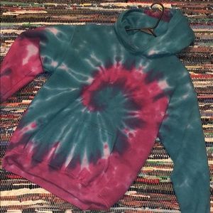 Zumies blue and pink tie dye hoodie